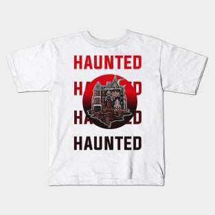 Repeated haunted mansion text Kids T-Shirt